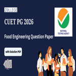 CUET PG 2026 Food Engineering Question Paper with Solution Pdf
